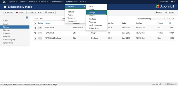REVE Chat Integration with Joomla: Step 3