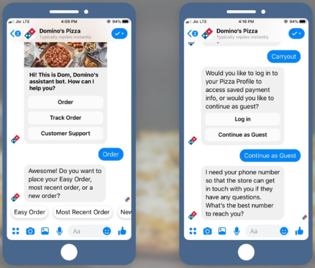 Dominos - digital transformation examples