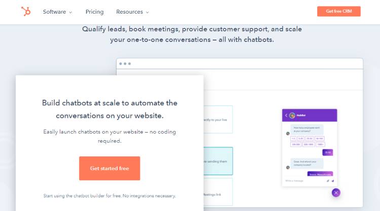 Hubspot -chatbot builder platform