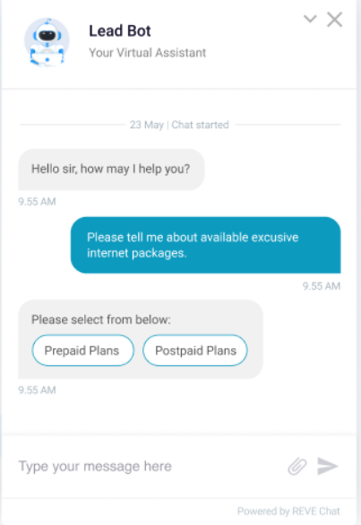 Lead generation chatbot