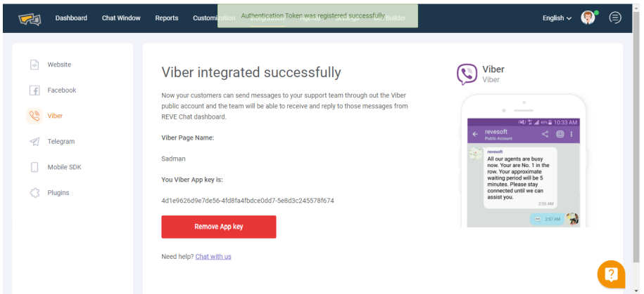 Viber integration 